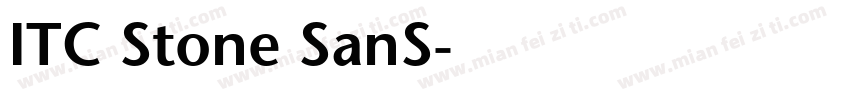 ITC Stone SanS字体转换